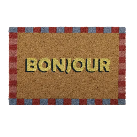 Bonjour Doormat - PVC Backed Coir