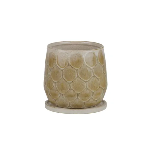 Eda Ceramic Pot with Saucer - Image 3